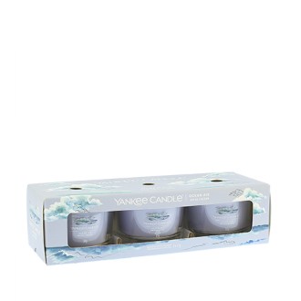 Yankee Candle Ocean Air votivní svíčka ve skle 3 x 37 g