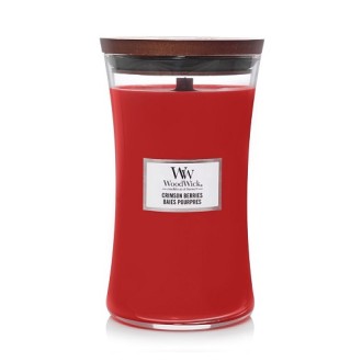 WoodWick Crimson Berries vonná svíčka s dřevěným knotem 609,5 g