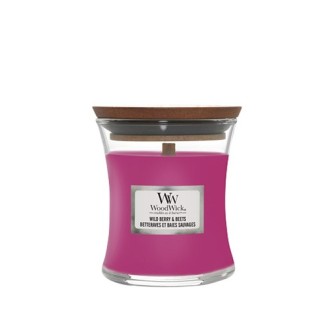 WoodWick Wild Berry & Beets vonná svíčka s dřevěným knotem 85 g