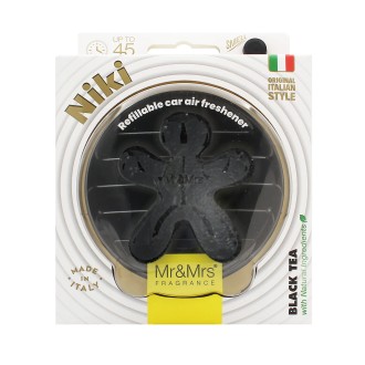 Mr&Mrs Fragrance Niki BIG Black Leather Black Tea Vůně do auta