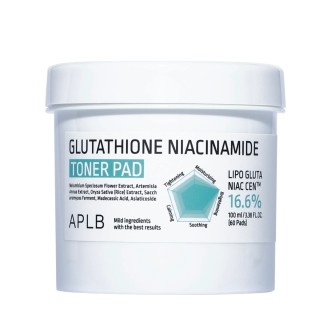 APLB Glutathione Niacinamide Toner Pad hydratačně-rozjasňující tonerové tamponky 60 ks / 100 ml