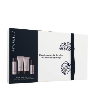 Rituals The Ritual of Homme dárková sada sprchový gel 50 ml + tělové mléko 70 ml + anti-perspirant 50 ml + sprchový gel 70 ml