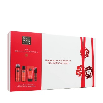 Rituals The Ritual of Ayurveda dárková sada sprchový gel 50 ml + sprchový olej 75 ml + tělový krém 70 ml + tělová mlha 20 ml