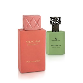 Swiss Arabian Shaghaf Nectar Blush Extrait de Parfum Patchouli 01 50 ml + EDP Shaghaf 75 ml UNISEX